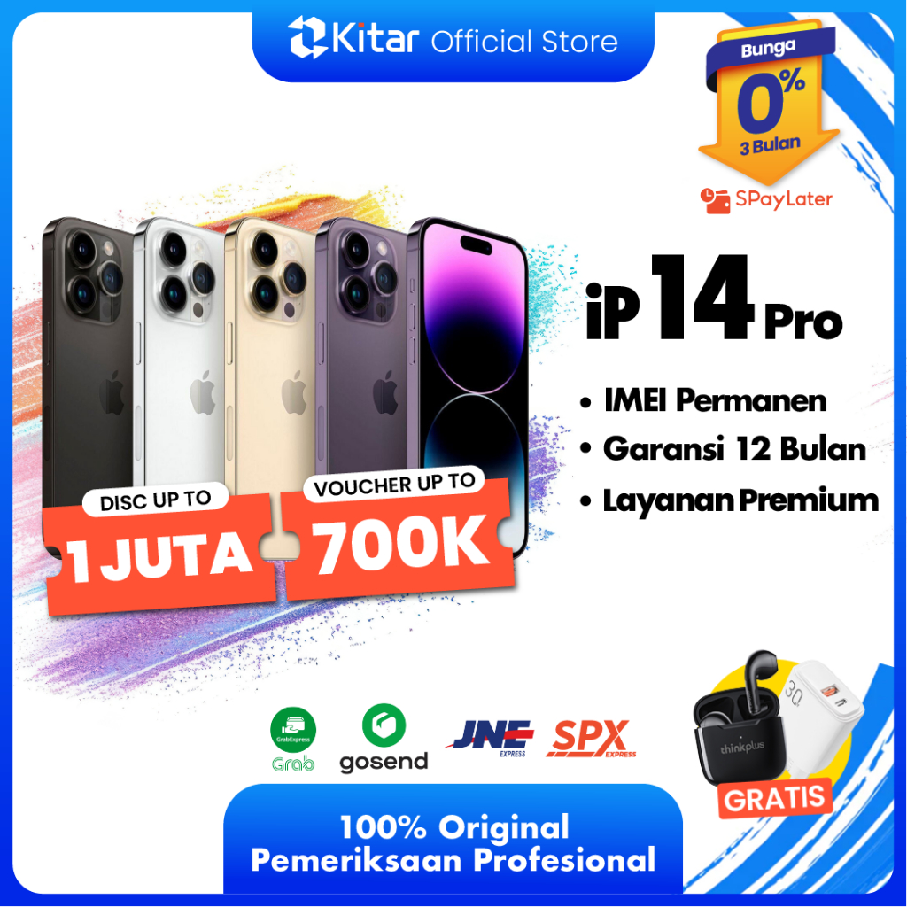 Jual iPhone 14 Pro ex iBox Beacukai IMEI Permanen Garansi 12 Bln