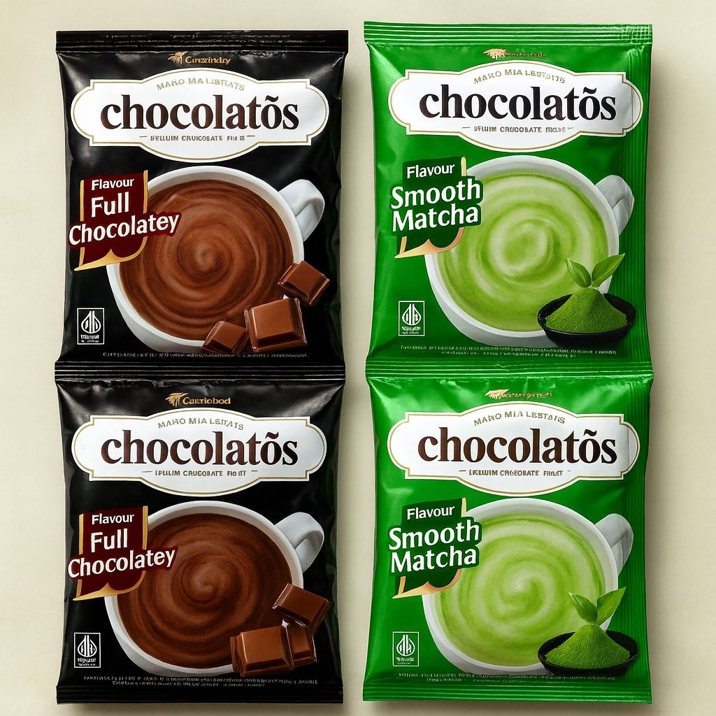 Jual Chocolatos Drink Varian Coklat, Matcha 1 Renceng isi 10 Sachet ...