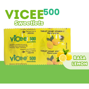 Jual Vicee Lemon Vitamin C 500 Mg 2 Tablet Hisap | Shopee Indonesia