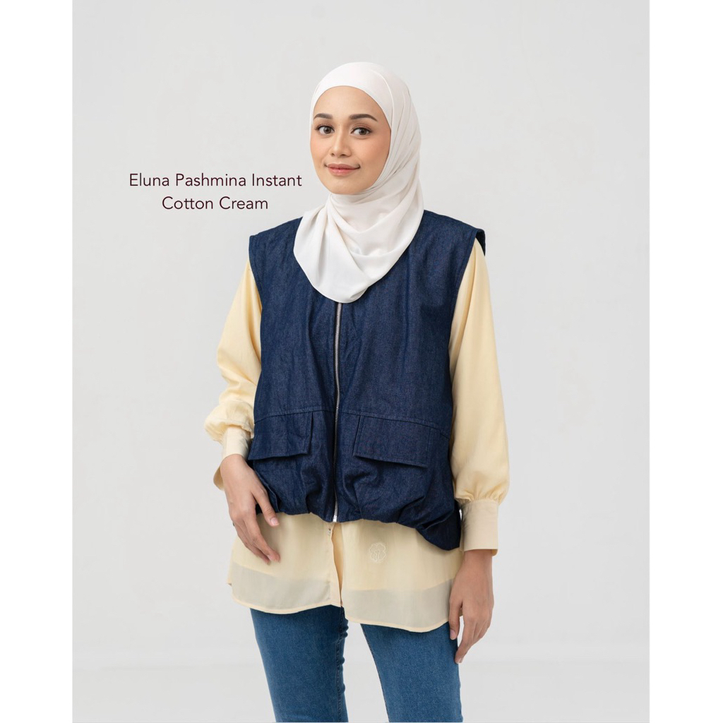 ELUNA PASHMINA INSTANT Hijab Instant Dengan Material Airy Silk