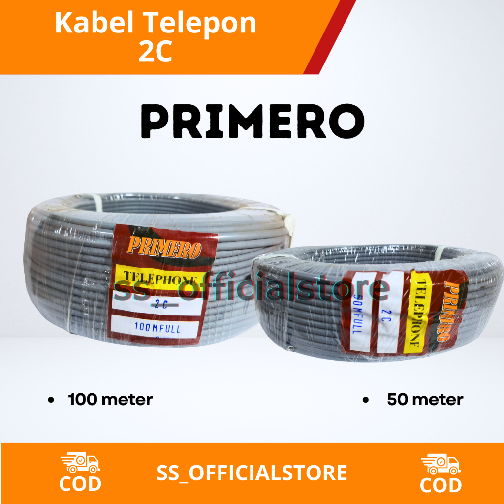 Jual Kabel Telepon 2C Primero 50Meter/100Meter | Shopee Indonesia