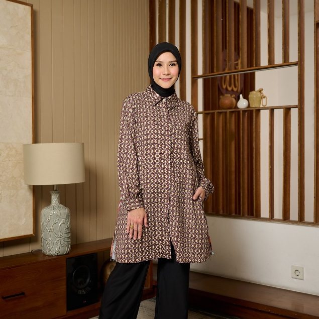 Jual ZM Zaskia Mecca - Moyu Tunik Wanita - Monogram Rupa | Shopee Indonesia