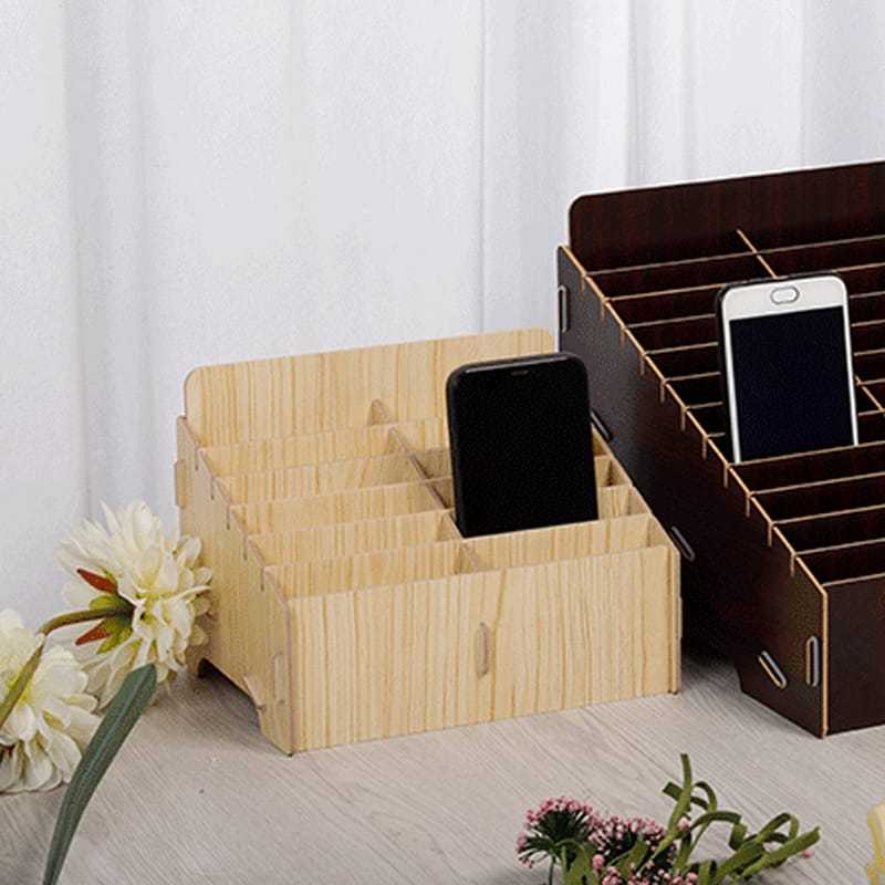 Jual Phone Rack Kayu Premium Organizer Handphone Kelas, Kantor ...