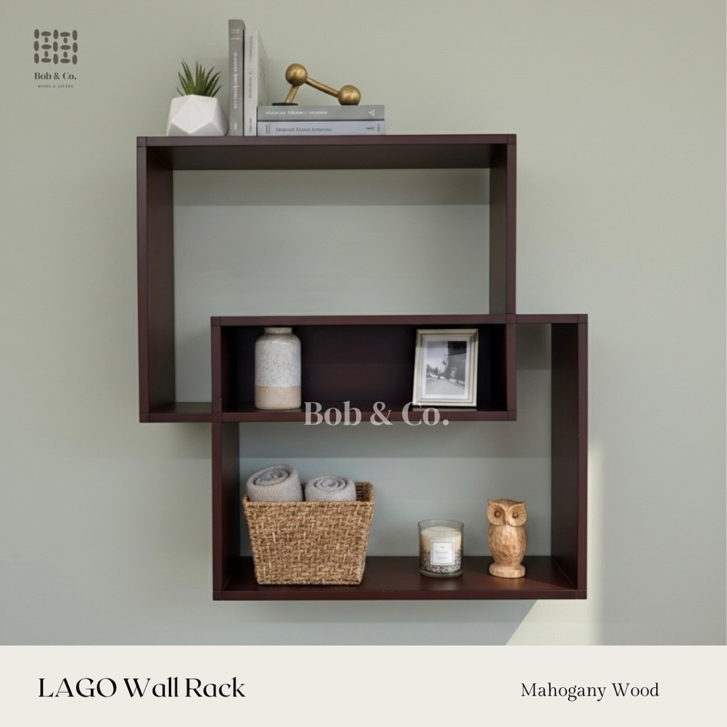 Jual Rak Gantung Dinding Bahan Kayu / Wooden Wall Rack Shelf - LAGO ...