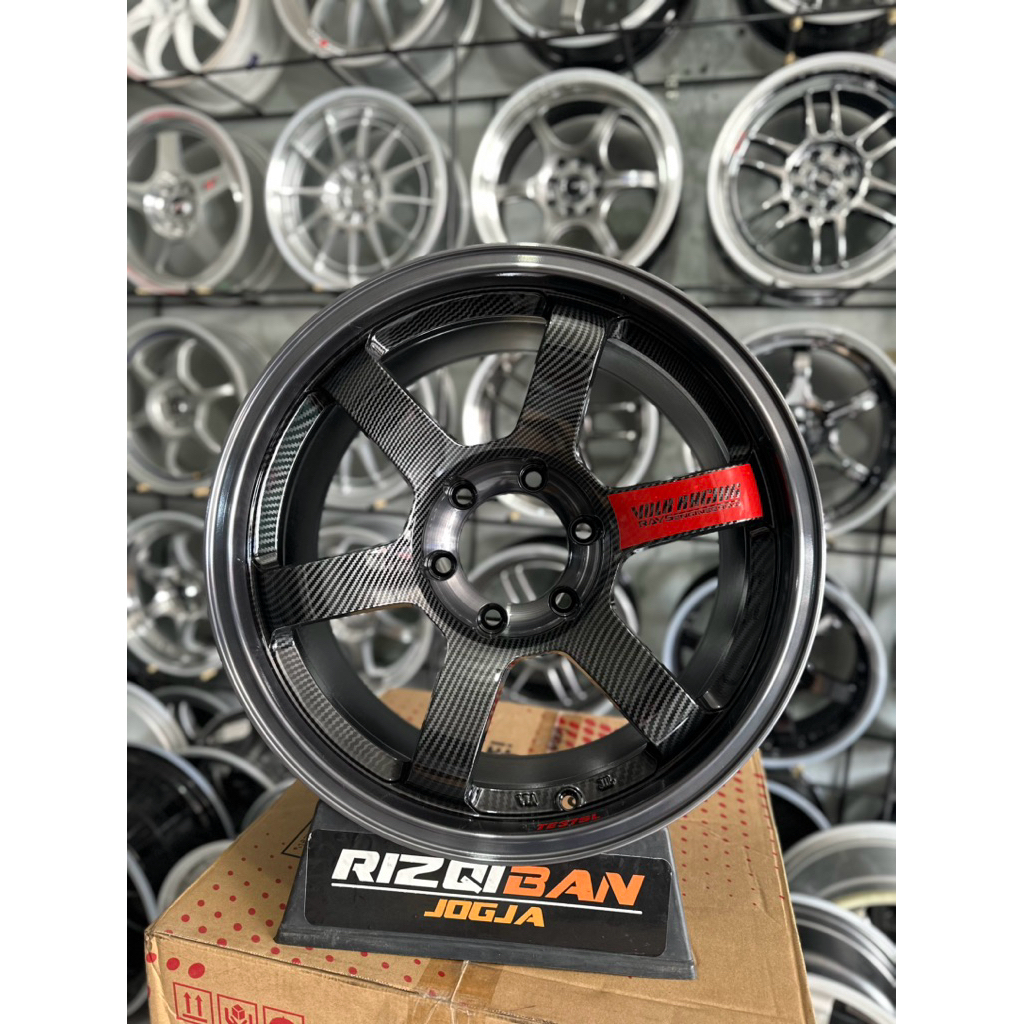Jual velg te37 r18 finishing carbon pcd 6x139,7 kondisi baru | Shopee ...