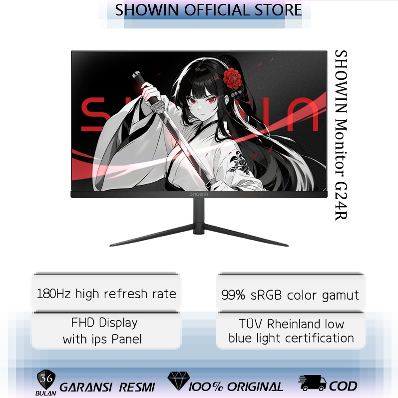 Jual Showin 24 Inch 27 Inch Monitor 180Hz/100Hz Panel IPS HDMI / VGA ...