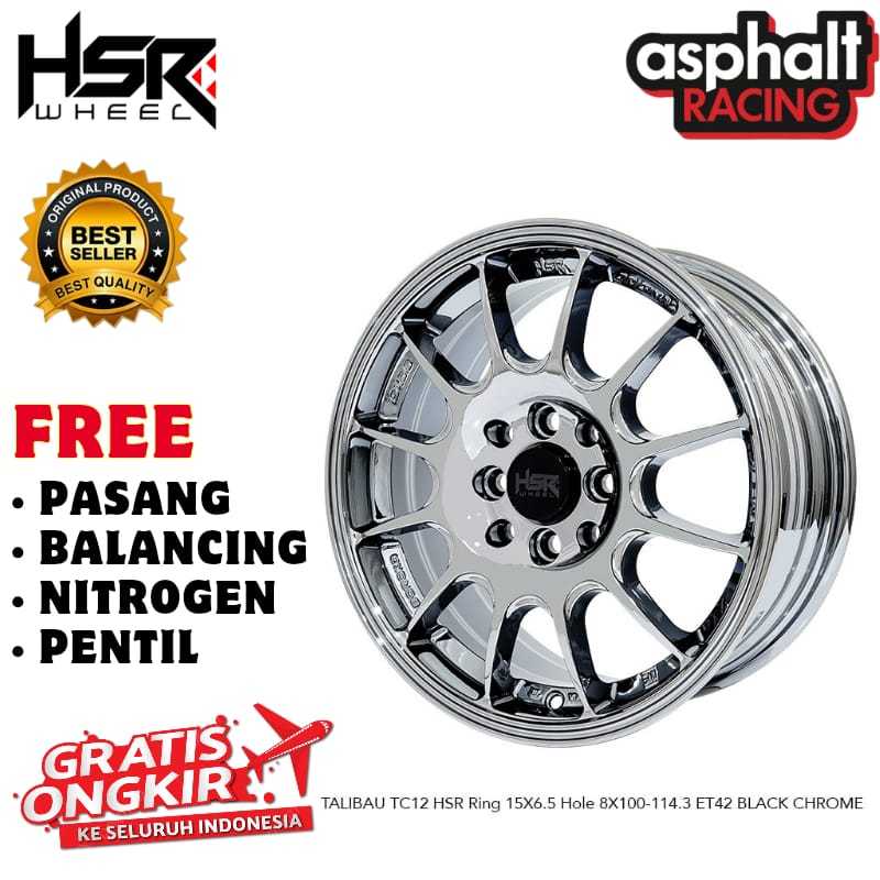 Jual Velg Mobil Model Rally Look R15 HSR TALIBAU Untuk Mobilio Brio ...