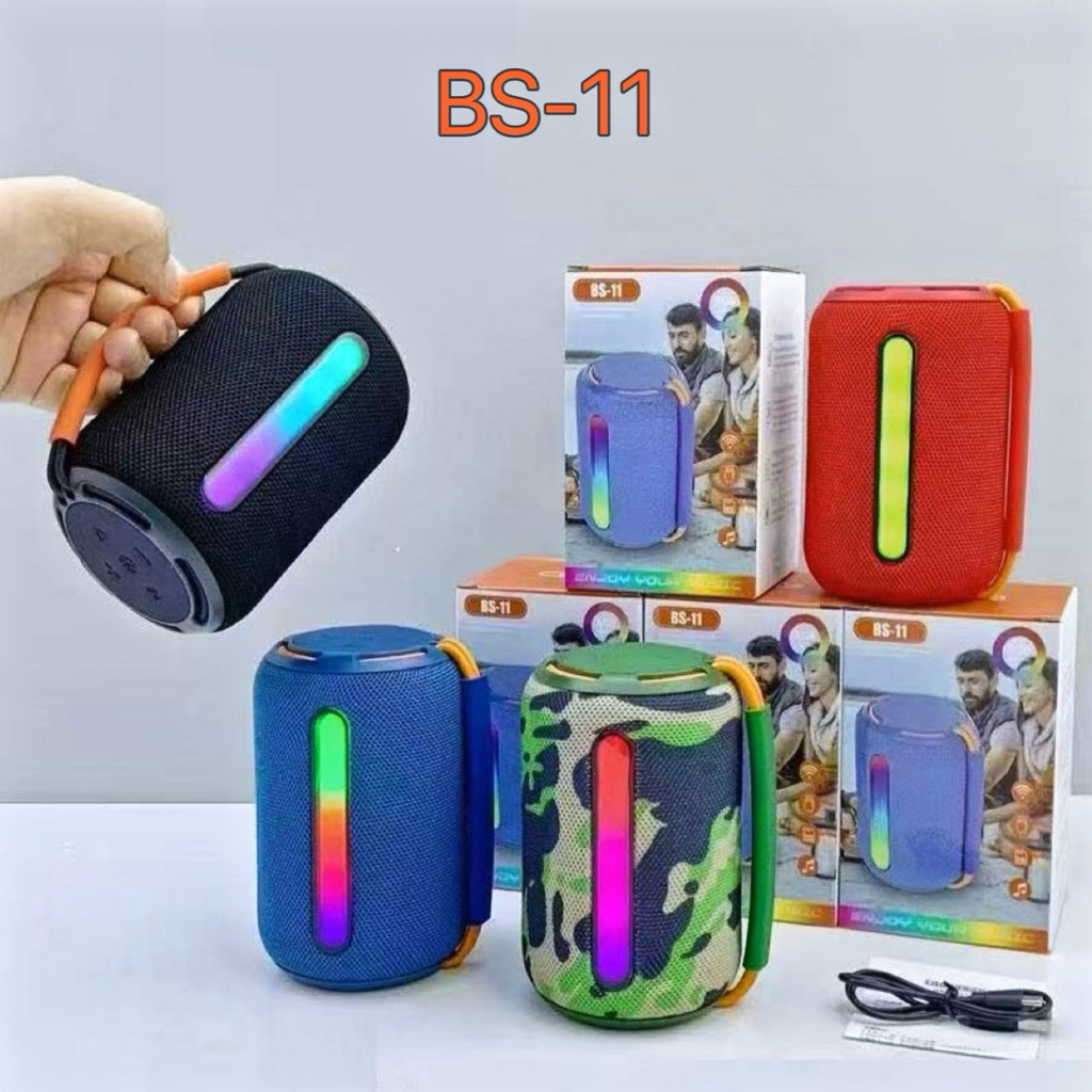 Jual Speaker Bluetooth RGB Bass Kuat BS-11 – Portable 6.5W, Bluetooth 5 ...