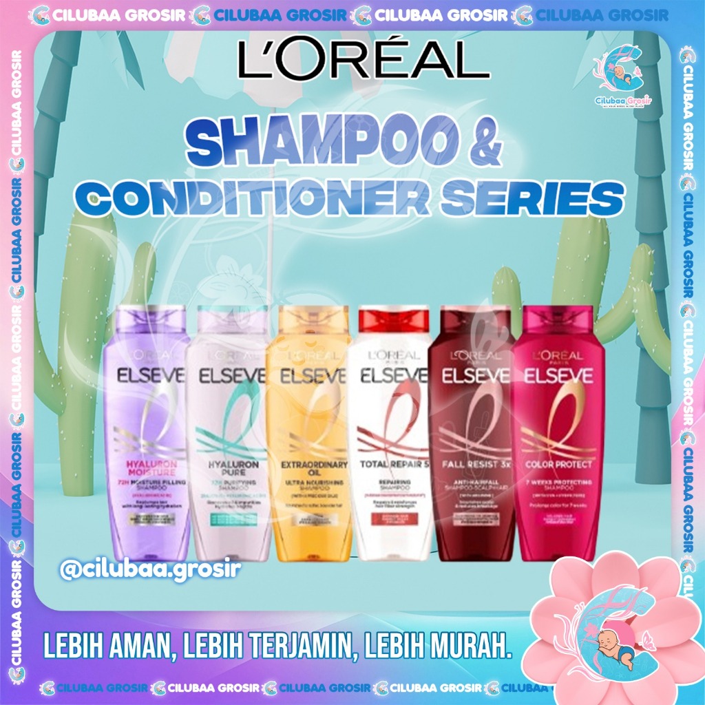 Jual LOREAL Paris Elseve Shampoo 200mL & Conditioner 175mL || Hair Care ...