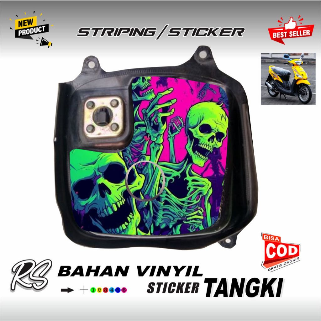Jual sticker tangki mio old simple varian style vinyil sticker v1 ...