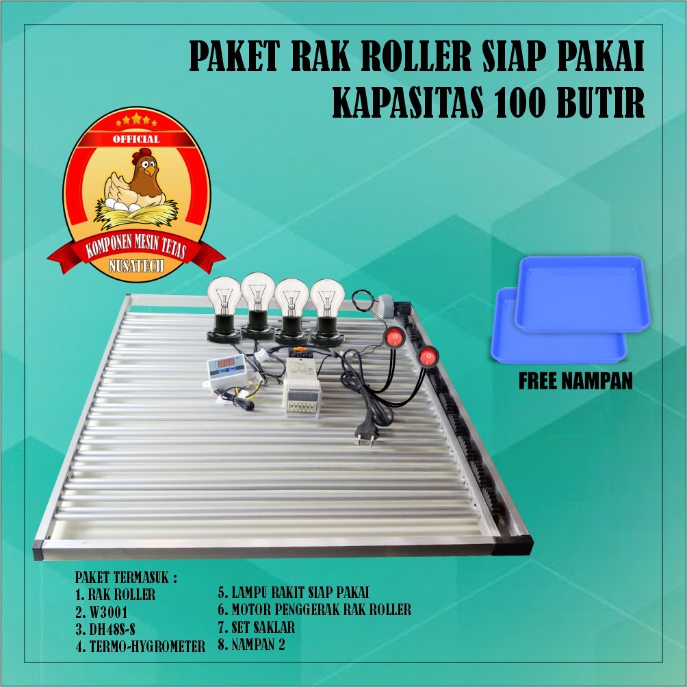 Jual Paket Lengkap Rak Roller Kap.100 untuk Mesin Tetas Telur | Shopee ...
