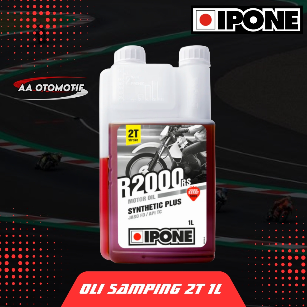 Jual OLI SAMPING RACING 2T IPONE R2000 RS STRAWBERRY 1L Semi-Synthetic ...