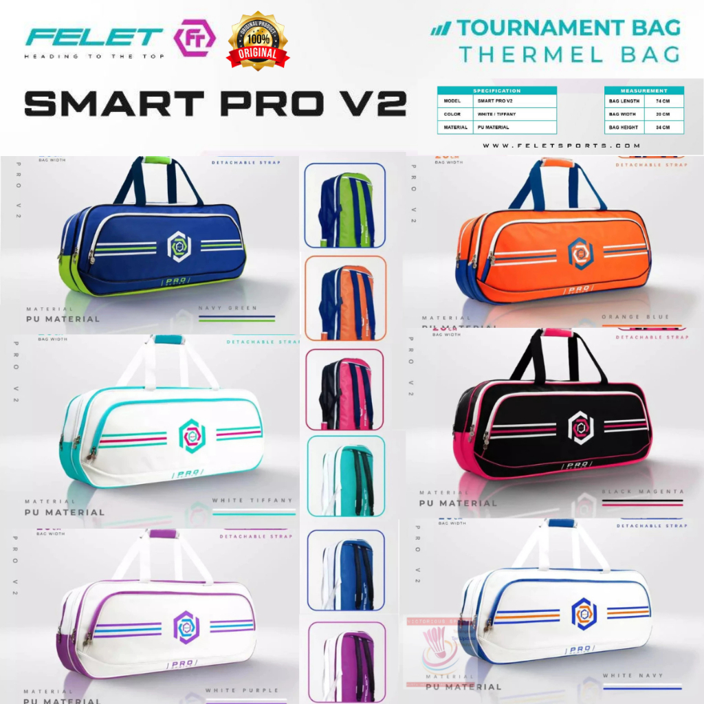 Jual TAS BADMINTON BULUTANGKIS TAS FELET SMART PRO V2 SMARTPRO V2 ...