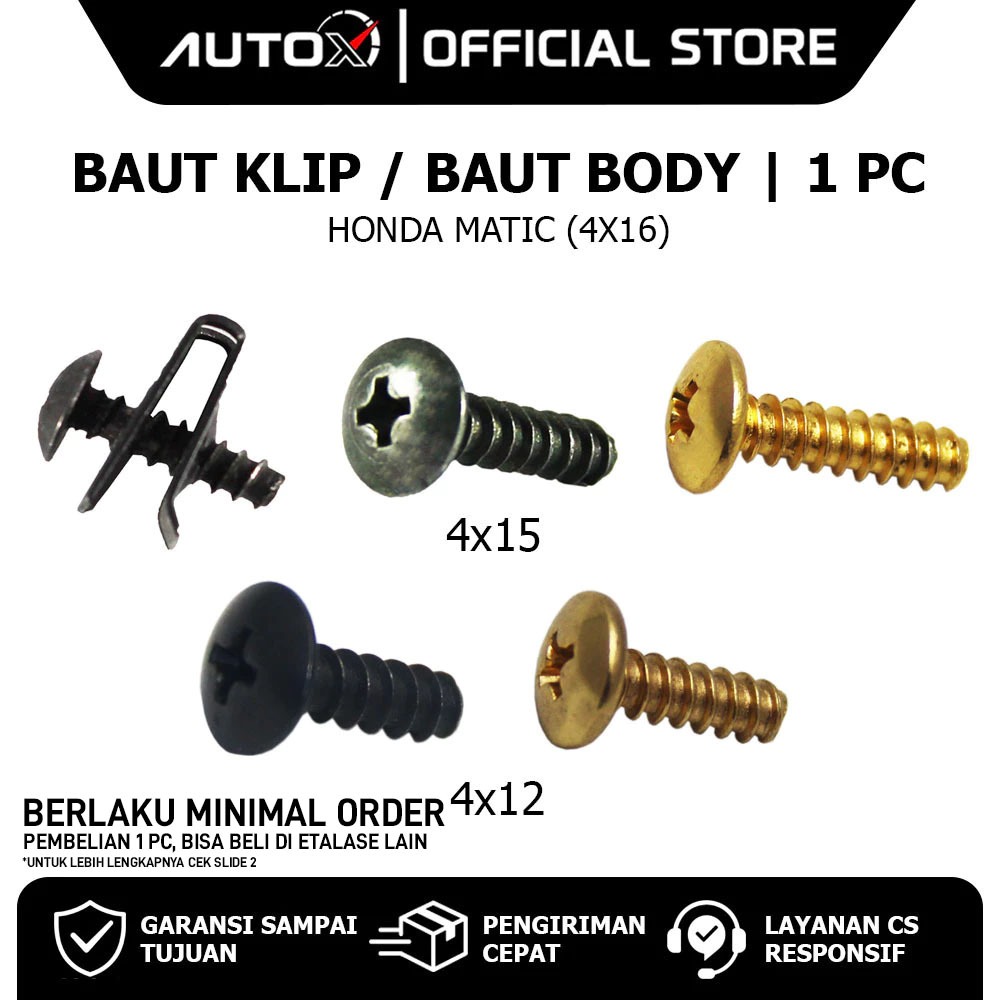 Jual Baut Klip Body Honda Matic Beat FI Pop Street eSP & Vario 110 125 ...