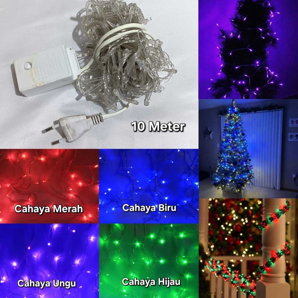 Jual Lampu Tumblr LED Hias Natal 10 Meter/Lampu Dekorasi Twinkle Light ...