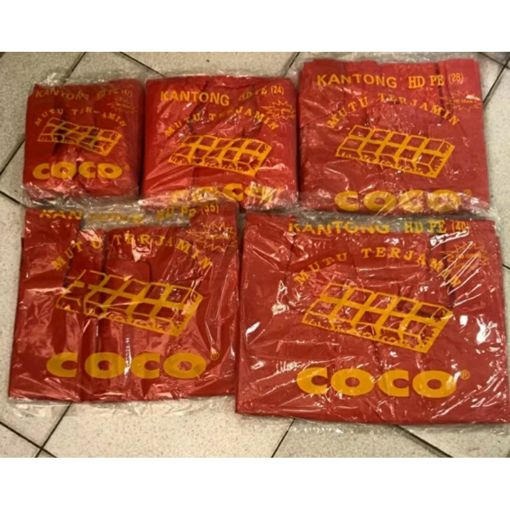 Jual Kantong Platik/Kantong Kresek/HD/Coco Merah 17.24.28.35.40.500gram ...