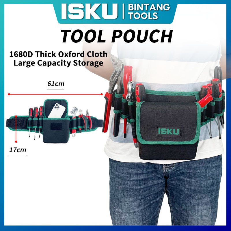 Jual ISKU Tas Pinggang Perkakas 5 Slots Tool Bag/tas sabuk /Tool Bag ...