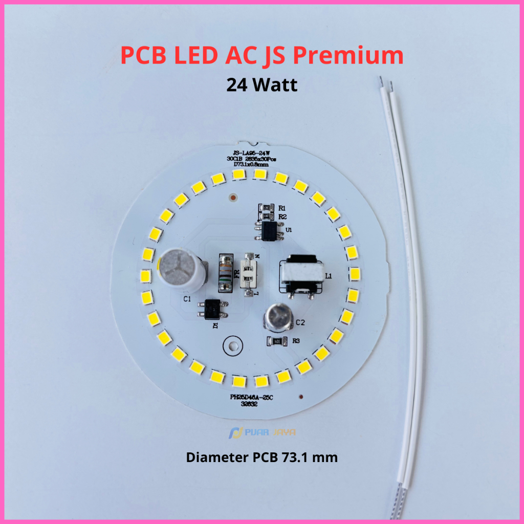Jual Mesin Lampu Led AC 24 watt PCB Led AC JS Premium 24w Diameter 73 ...
