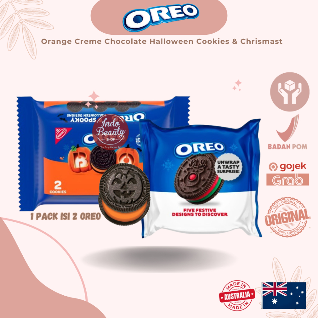 Jual Oreo Orange Creme Chocolate Sandwich Halloween Cookies | Shopee ...