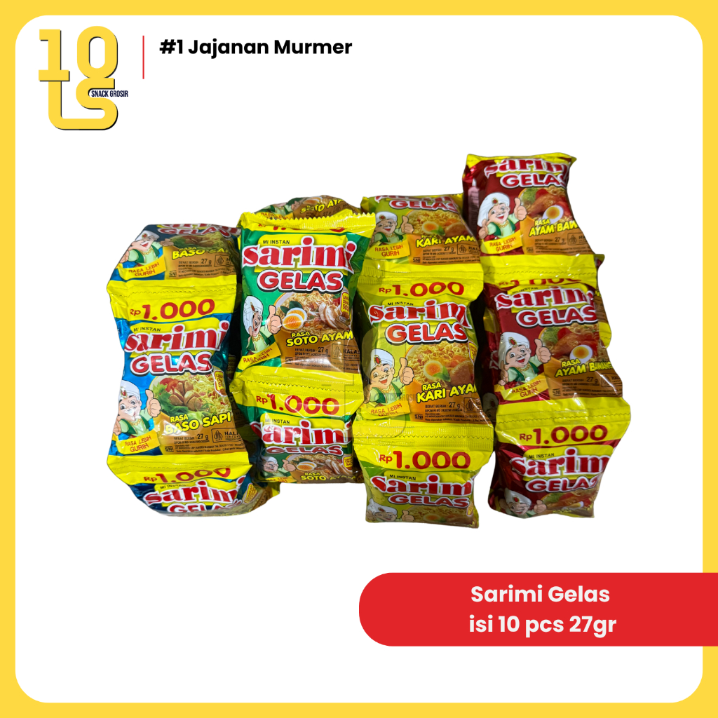 Jual Sarimi Gelas Mie Instan Rasa Baso/Ayam/Soto/Kari/Geprek/Seblak ...