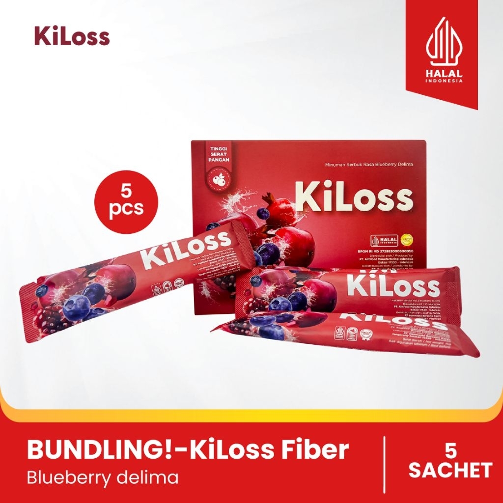 Jual KiLoss Fiber - Rasa Blueberry Delima - Minuman Sehat Pendamping ...