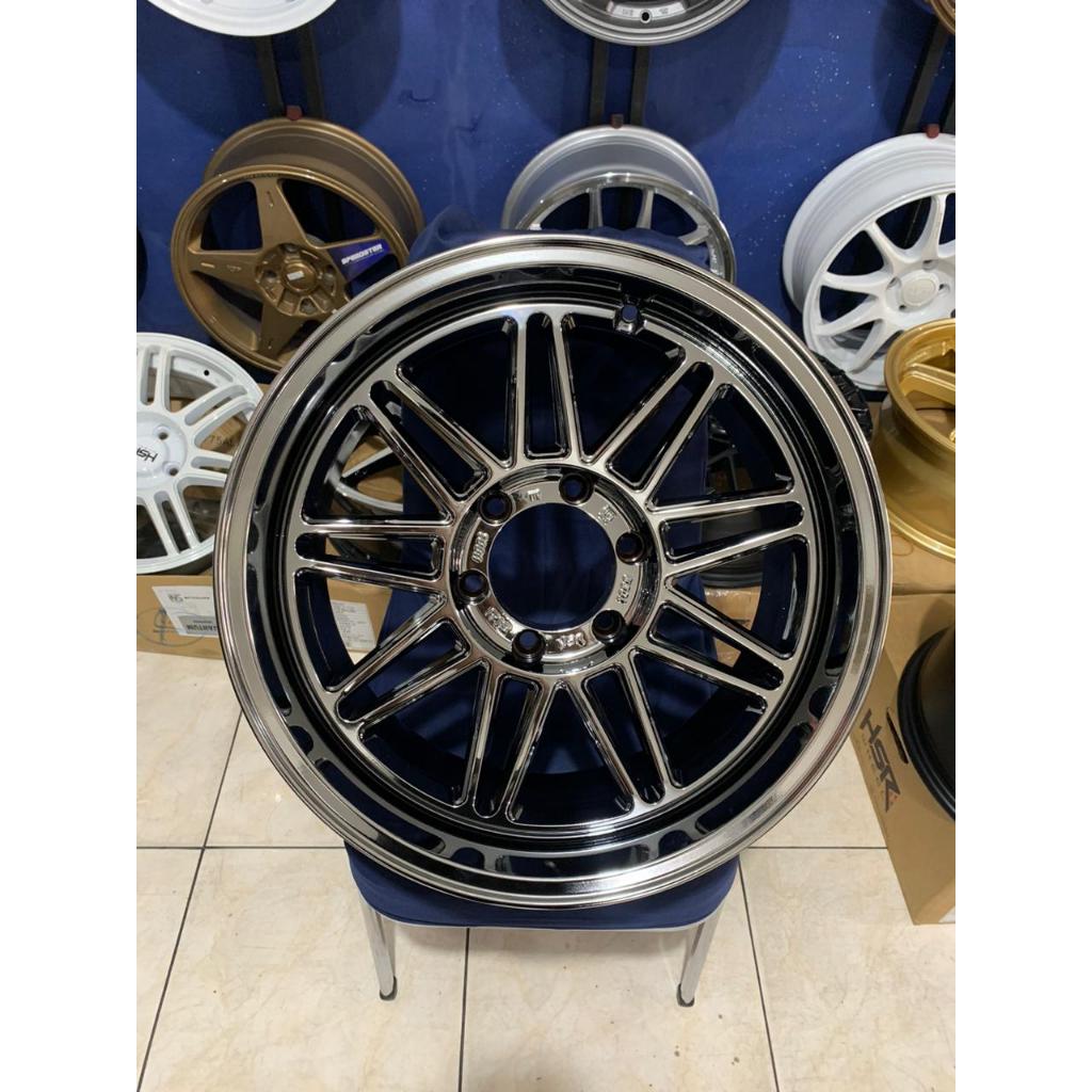 Jual VELG MOBIL RACING BLACK CHROME HSR TOBA R18 MOBIL PAJERO,FORTUNER ...