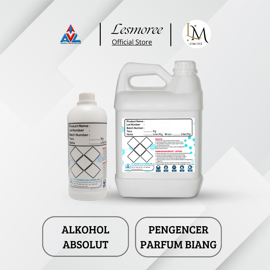 Jual ALKOHOL ABSOLUT/ ABSOLUTE PARFUM 5 LITER PURE 99,98% / ABSOLUTE ...