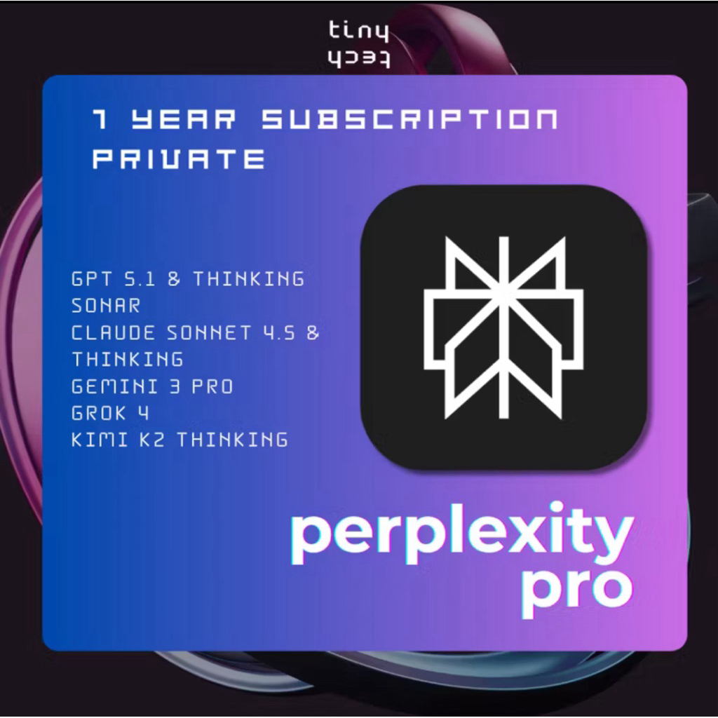 Jual Perplexity Pro 1 Tahun Pprivate | Include GPGPTT 5.1 - GEMINI 3.0 ...