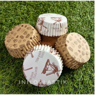 Jual ada- Paper cup case laminasi bulat 7 cm/ cup roti isi 100 pcs ...