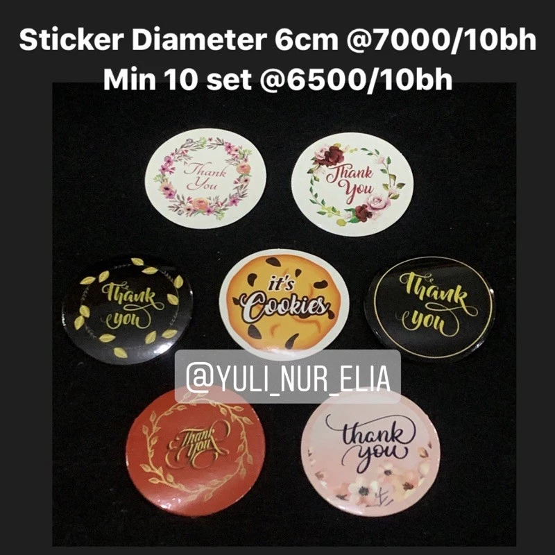 Jual STICKER UCAPAN BULAT 6cm Dijual per 10 bh | Shopee Indonesia