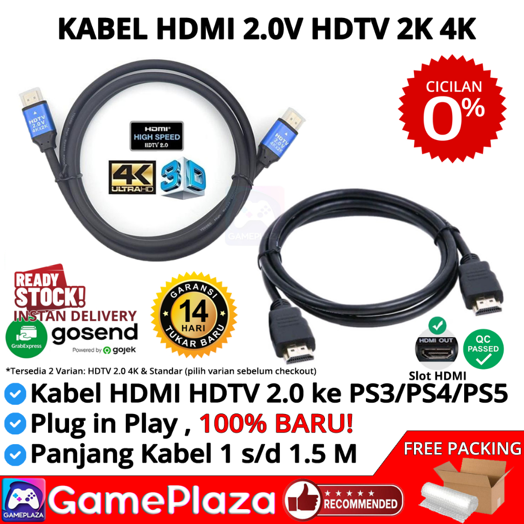 Jual KABEL HDMI 2.0V 4K UHD | KOMPATIBEL PS3/PS4/PS5/PC/TV/LAPTOP ...