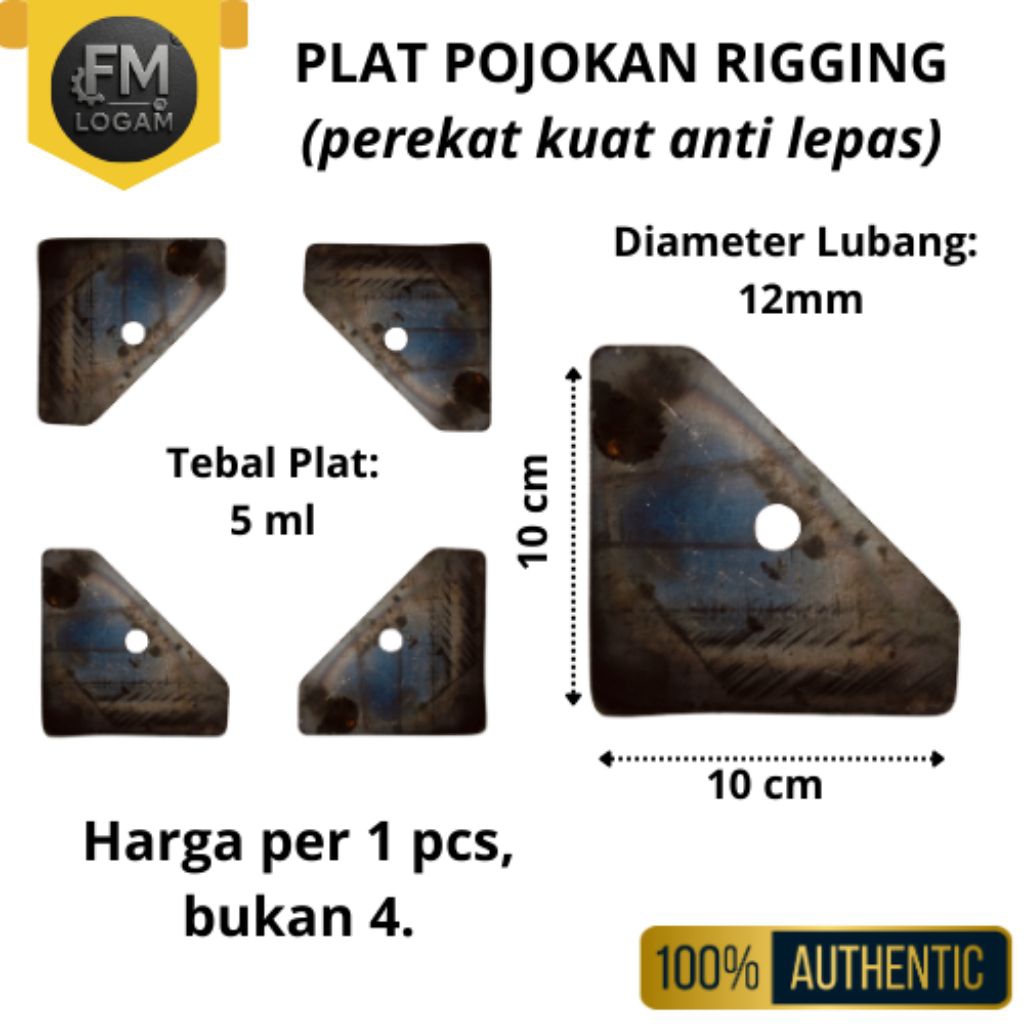 Jual Plat Besi Siku Pojokan Panggung Rigging | Tebal 5mm | P×L 10×10 cm ...