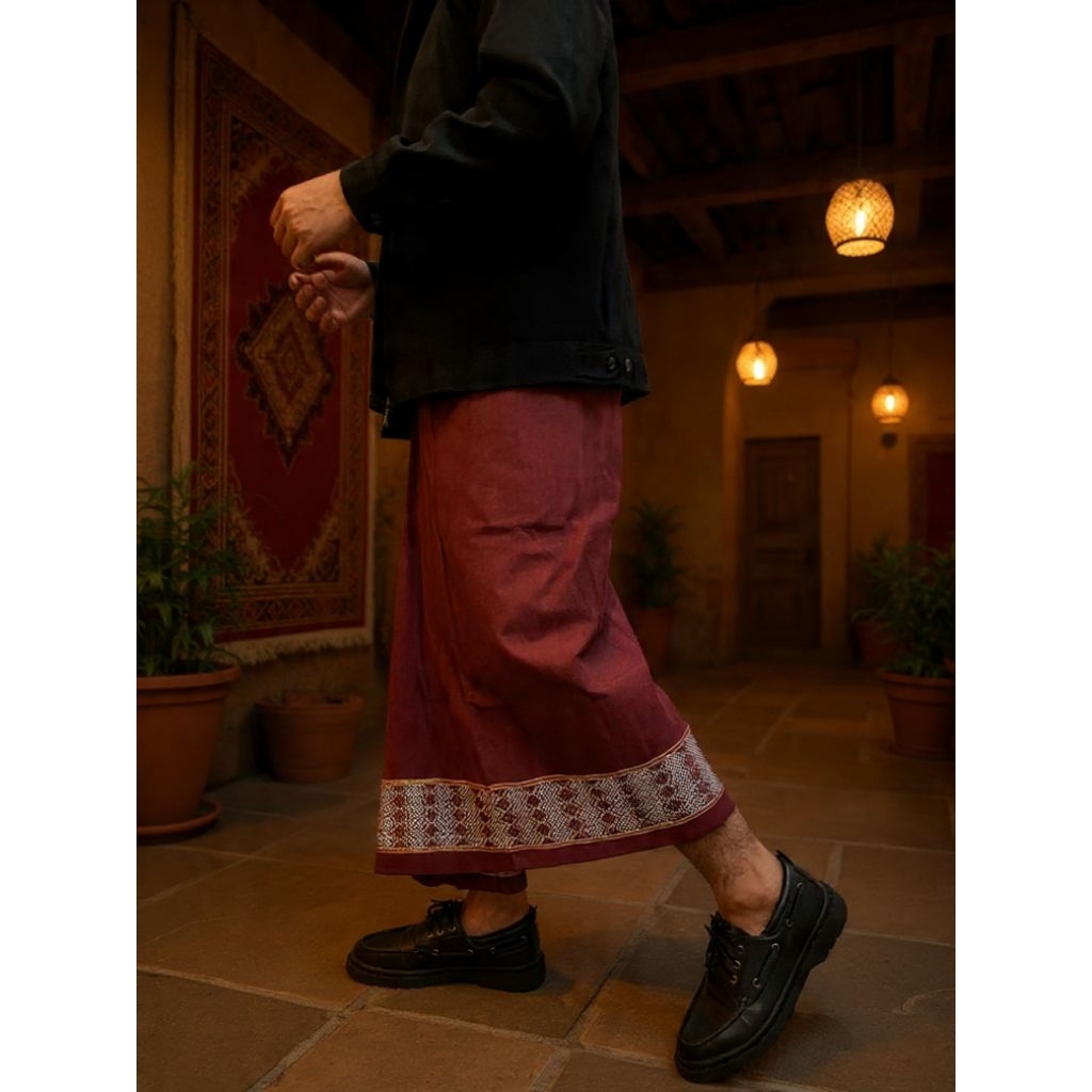 Sarung Tenun Dewasa Motif List Songket Naga