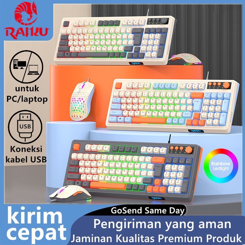 Jual RAIKU keyboard Rasa sentuhan mechanical Efek lampu yang keren ...