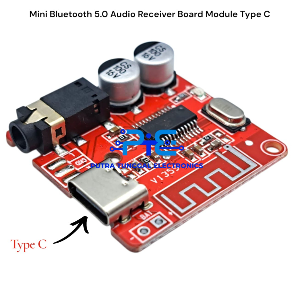 Jual Mini Bluetooth 5.0 Audio Receiver Board Module Type C | Shopee ...