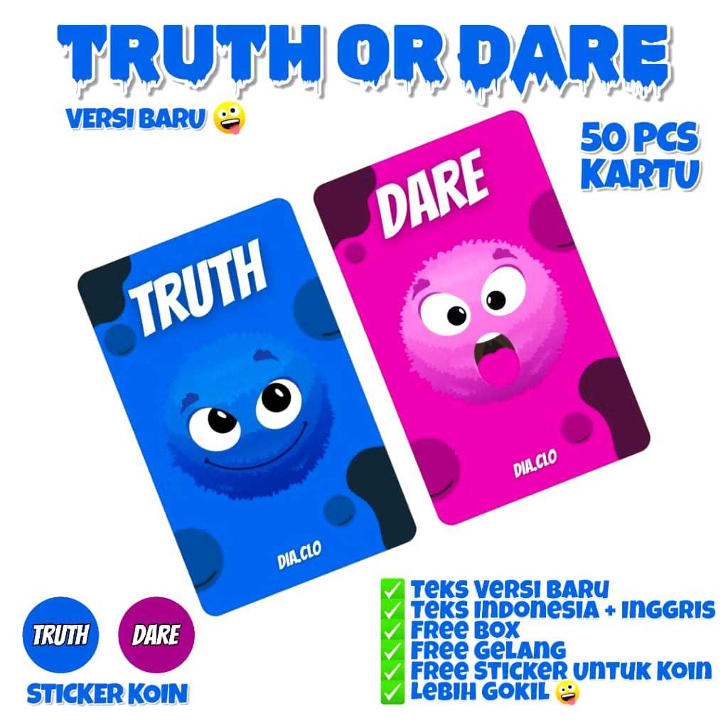 Jual Dtoyz- Mainan Anak Kartu True Or Dare Karu TOD Game Seru Tantangan ...