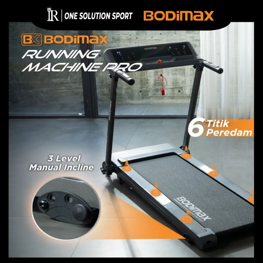 Jual BODIMAX RUNNING MACHINE PRO HSM - FOLDING TREADMIL / Treadmil ...