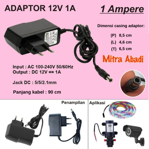 Adaptor 1A 12V