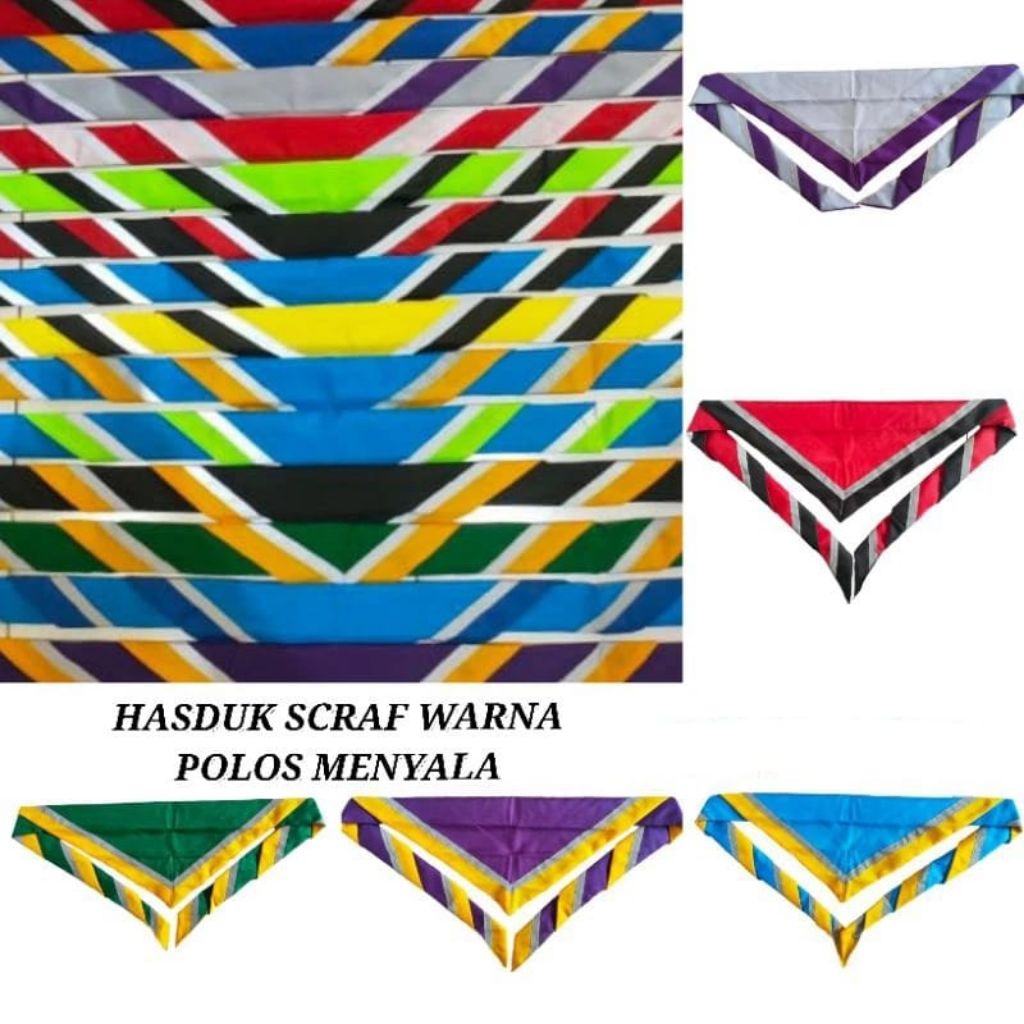 Jual HASDUK PRAMUKA PITA MENYALA / SCRAF PRAMUKA POLOS WARNA PITA ...