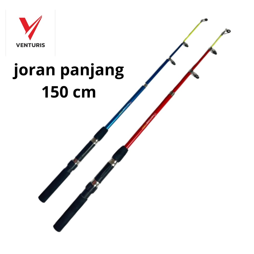 Joran Teleskopik Pancing 150cm Venturis Stick Pancing Teleskopik Carbon Fiber RIngan