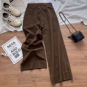 Elegan.Girl Cleana Kulot Jeans Panjang Wanita Reguler Straigth Celana Gombrone Loose Pant