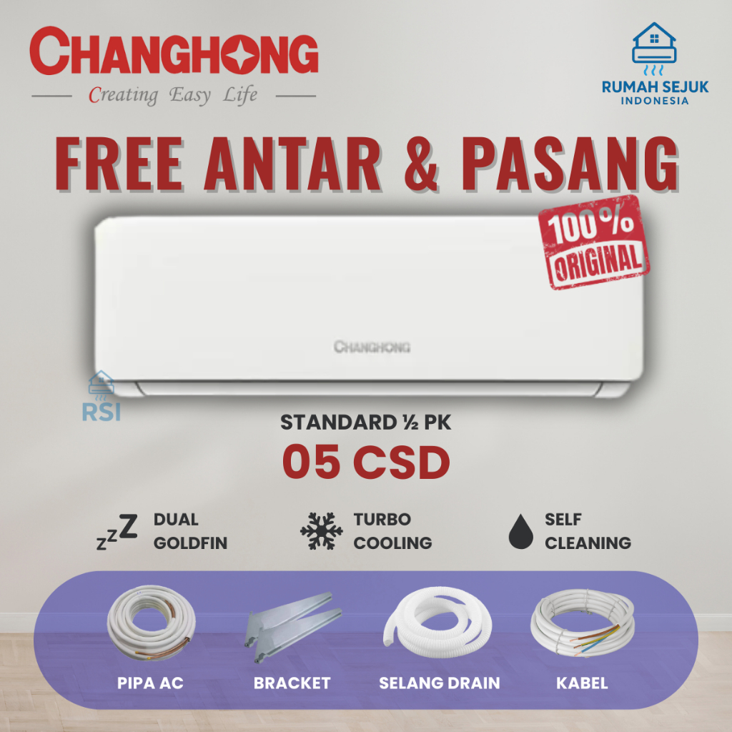 Jual AC CHANGHONG 1/2 PK STANDARD 05CSD PREMIUM 100% ORIGINAL | Shopee ...