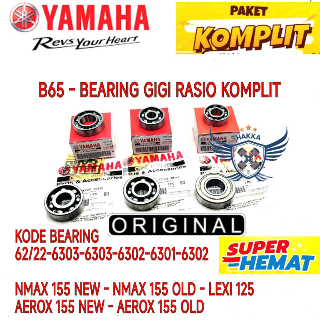 Jual B65 BEARING RASIO ASLI YAMAHA NMAX 155 NEW, BEARING RASIO ASLI ...
