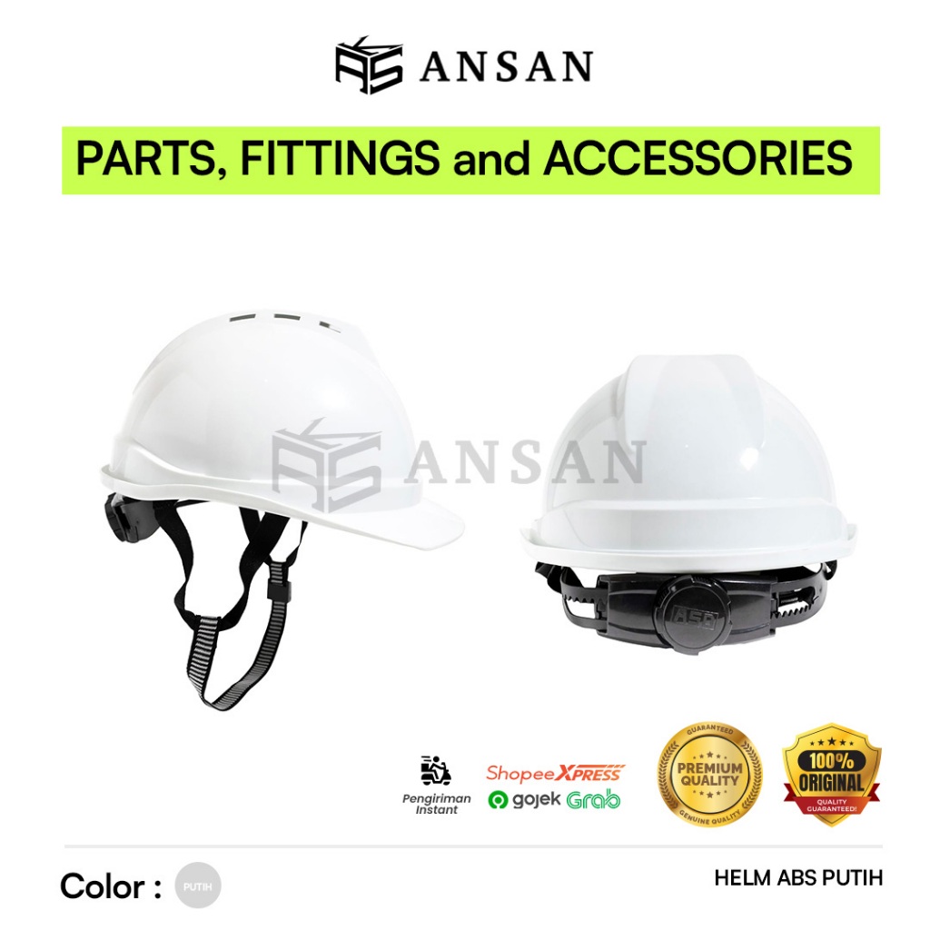 Jual Helm Safety Proyek ABS Putih | Helm K3 Konstruksi Tukang Pekerja ...