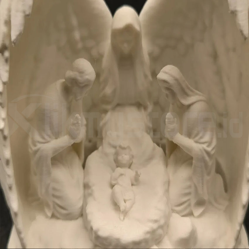 Patung Christmas Jesus Born in Angel Natal Kelahiran Yesus 4