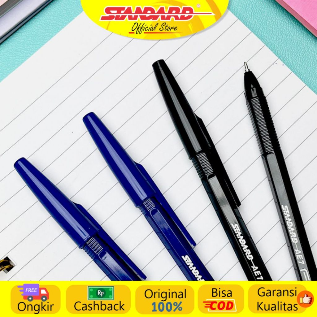 Standard -  Pulpen AE7 Flow 0.5 ( Alat Tulis / Pen / Ballpoint / Pena ) (6)