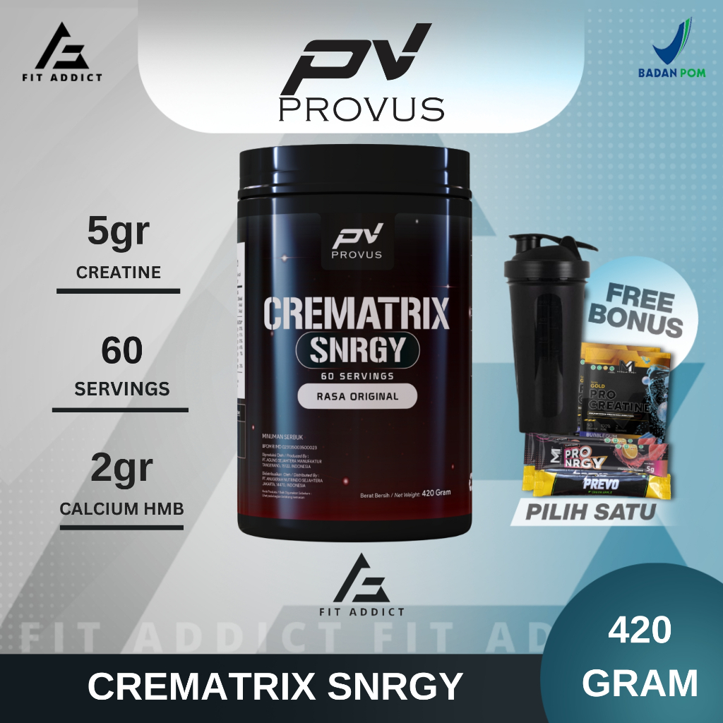 Jual Provus Creatine Matrix HMB SNRGY 420 Gram 60 Servings Creatine ...