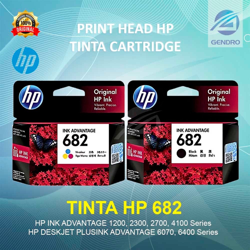 Jual Tinta Cartridge HP 682 Black/ Color Original | Shopee Indonesia