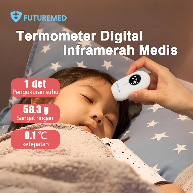 Jual FUTUREMED Termometer Dahi Inframerah Digital Termometer Baby ...
