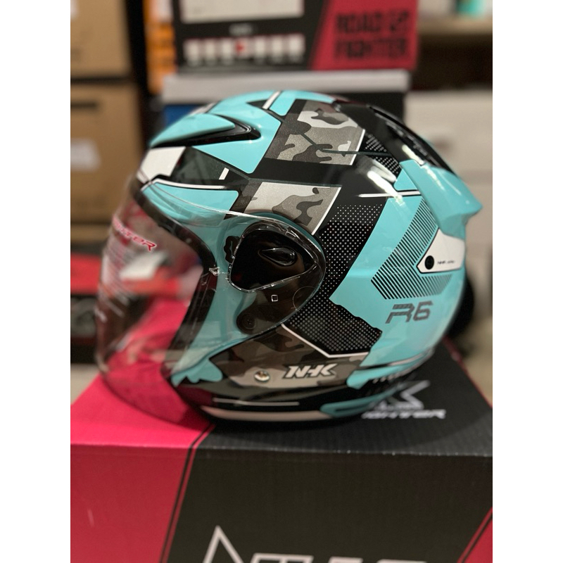 Jual HELM HALF FACE NHK R6 ELLIES BRIGHT TOSCA SILVER | Shopee Indonesia